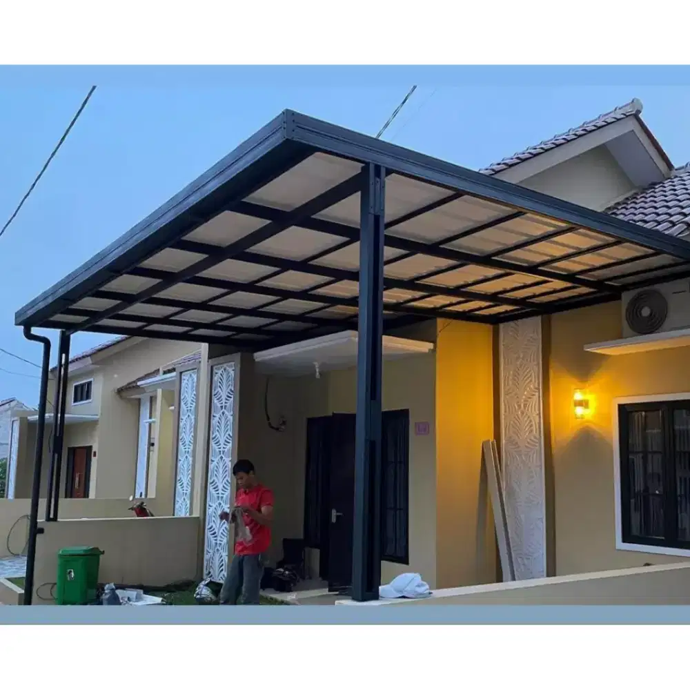 Kanopi Alderon Double Layer + Rangka Baja Ringan