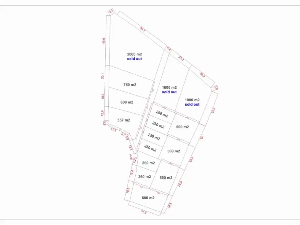 ploting land start from 250 sqm near the selong belanak beach and main road