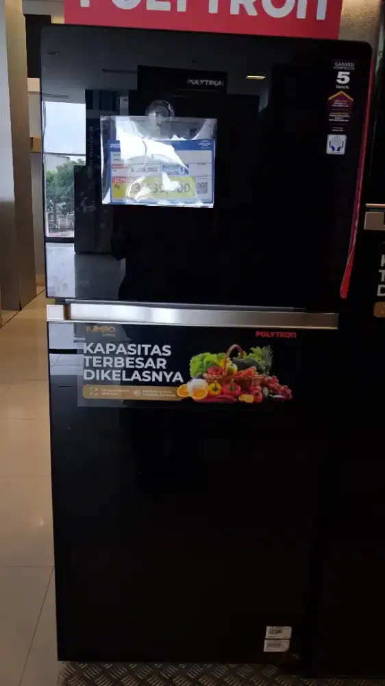 PROMO CICILAN RINGAN HANYA 15k/HARI POLYTRON REFRIGERATOR 2 DOOR 220L