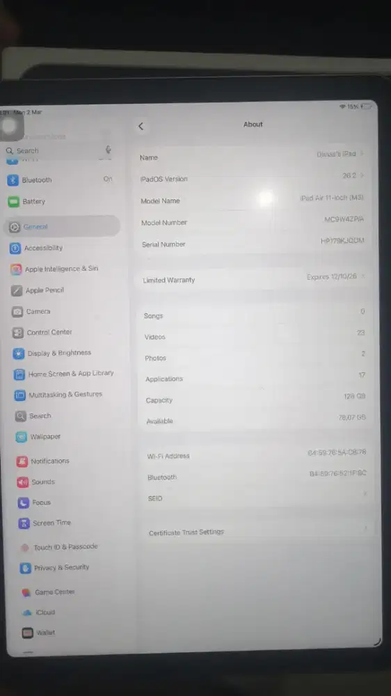 iPad Air 11-inch M3 128Gb