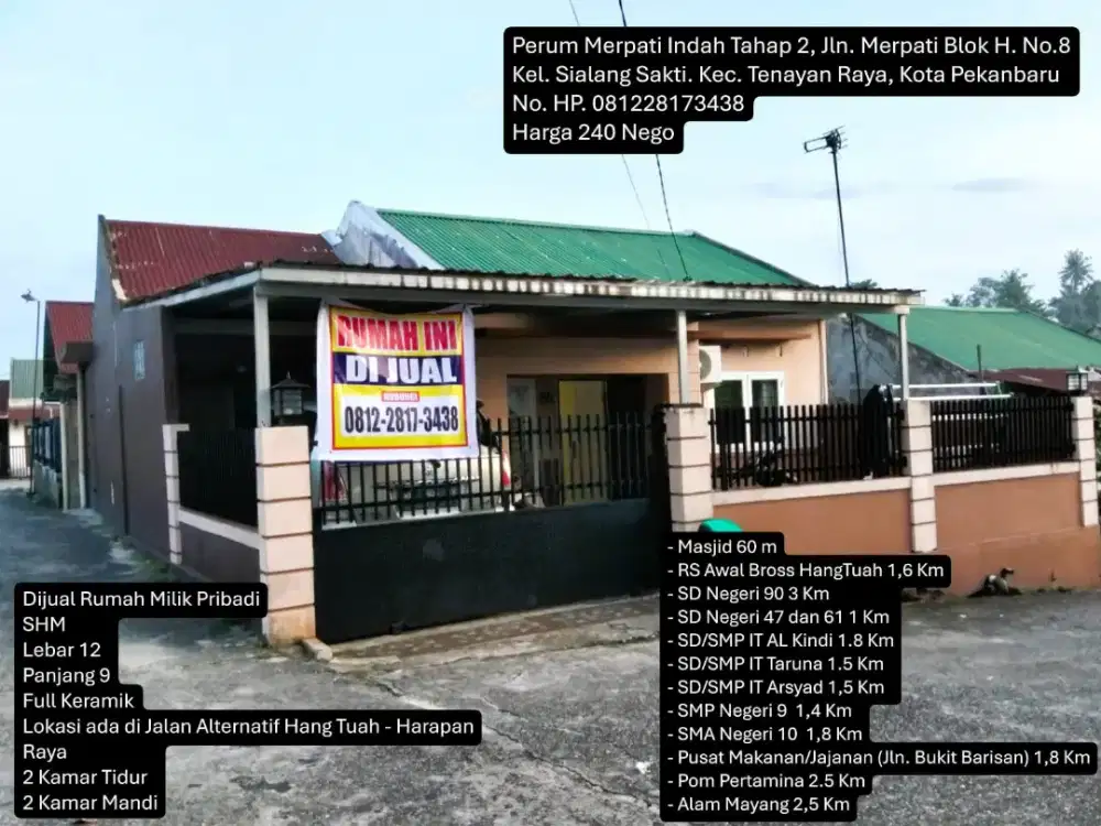 Dijual rumah lingkungan aman, nyaman, dan ramai, air lancar dan jernih