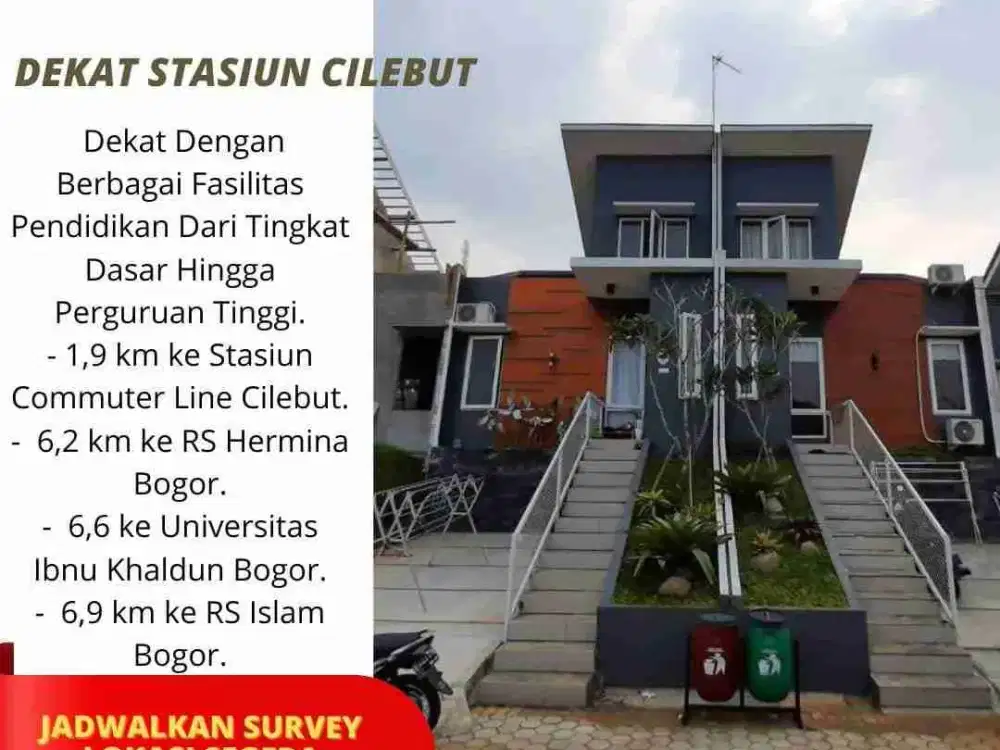 Jual Rumah Baru 2 LT SIAP HUNI Murah Dkt ST. KRL Cilebut Bisa KPR Cilebut Barat Bogor