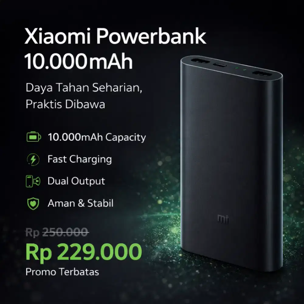 Xiaomi Powerbank 10.000mAh Fast Charging | Dual Output