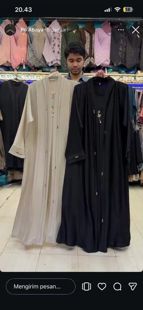 Dijual abaya saudi warna Hitam