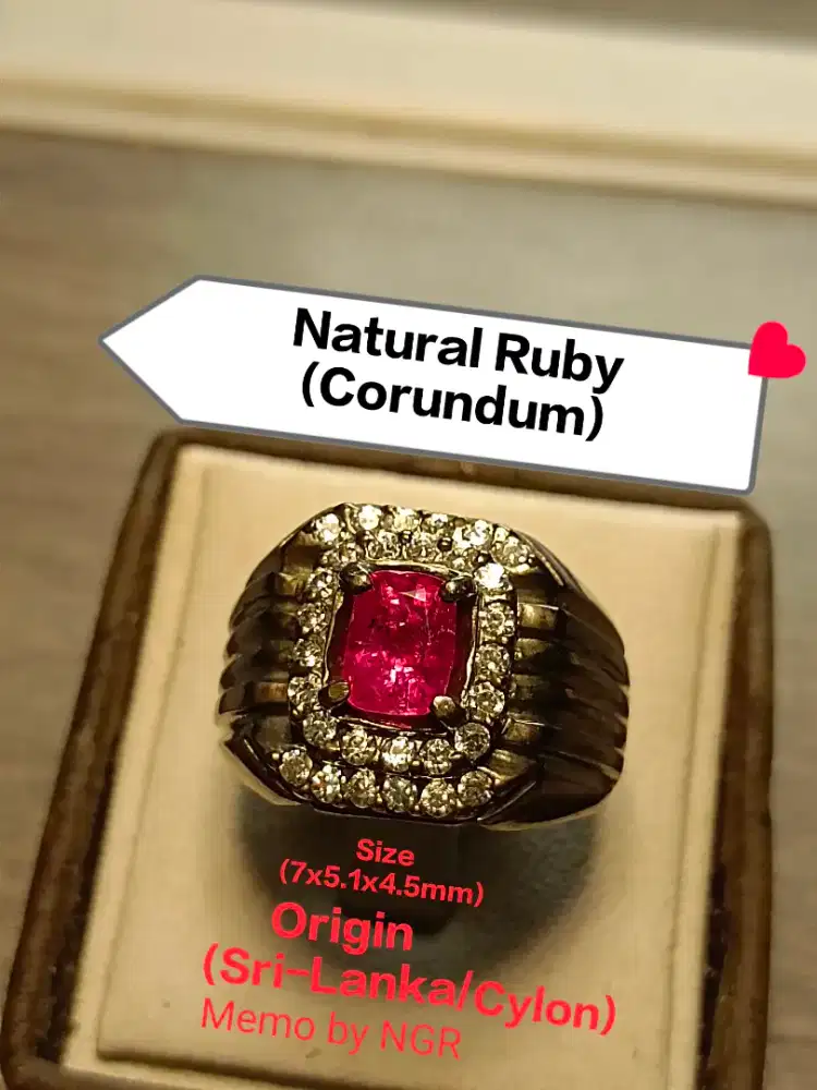 Natural RUBY Corundum Cylon