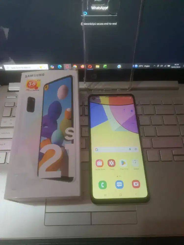 Samsung A21s Putih Exs Resmi 3+4/32 GB Lengkap Ada Minus