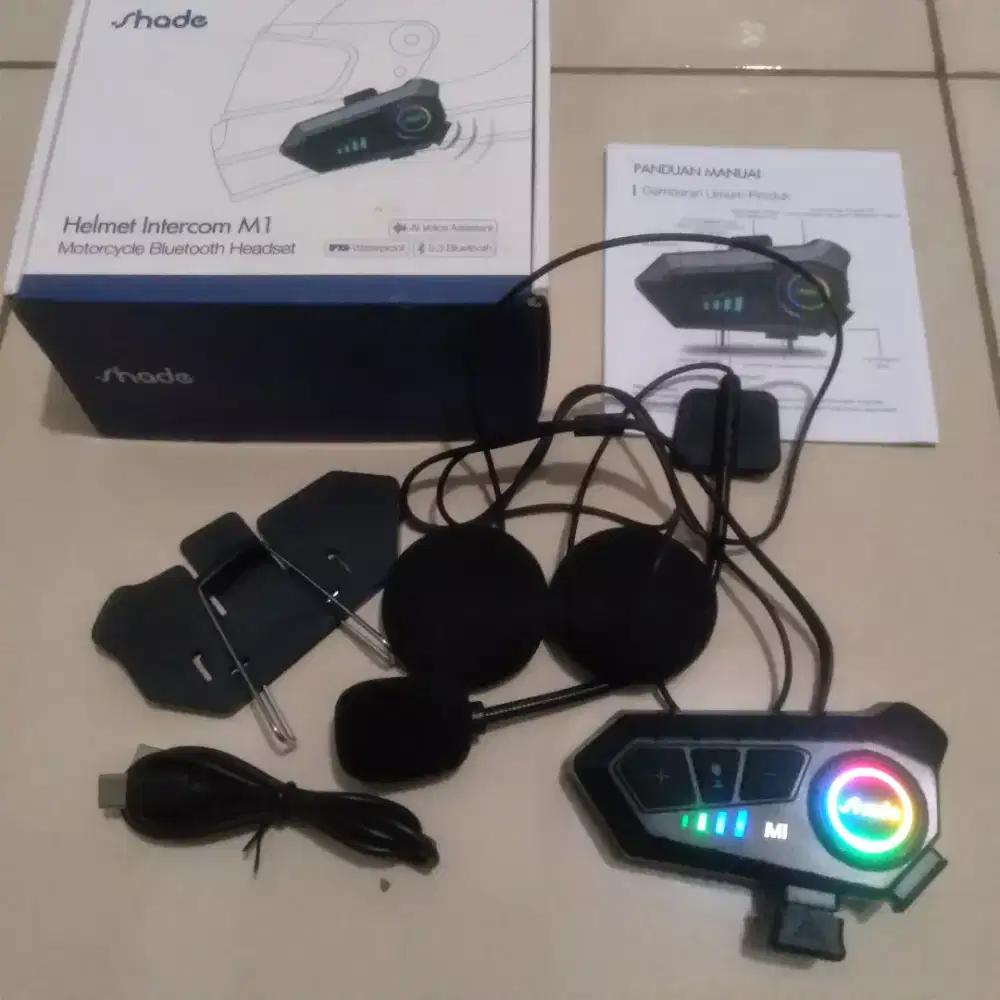 intercom helm merk Shade M1.baru