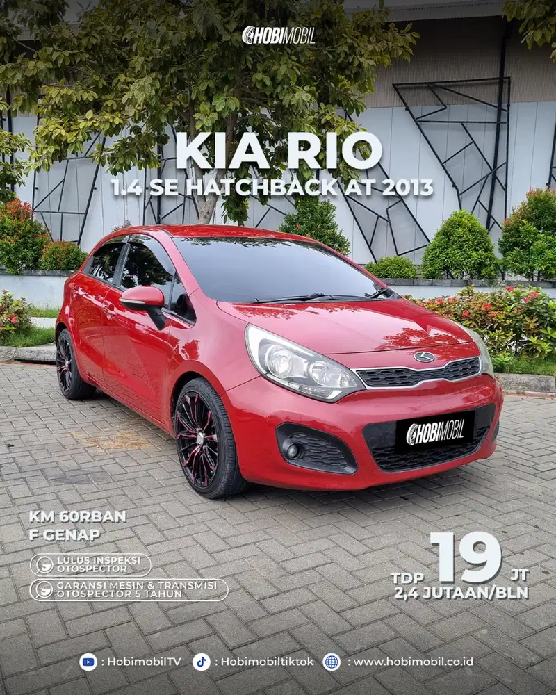 KIA rio 1.4 SE at 2013 garansi mesin transmisi 5th