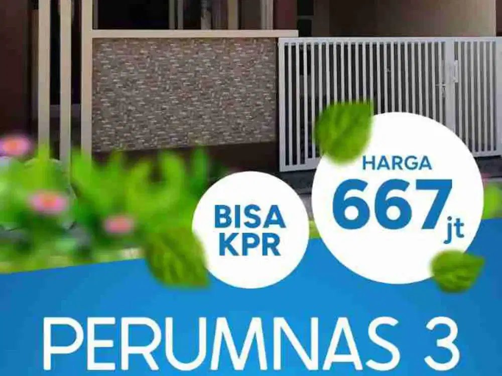 Dijual Rumah Baru Perumnas 3 Bisa KPR Rumah Ready Siap Huni Aren Jaya Bekasi Timur
