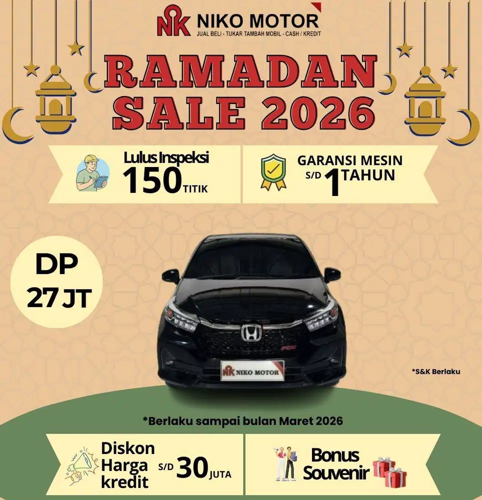 (SPT BARU KM3RB+) BRIO RS 2025 AT : 2023|2024