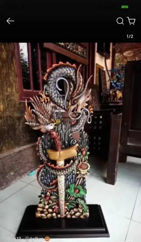 Jagrak keris ukiran naga cod / TF rekber shopee