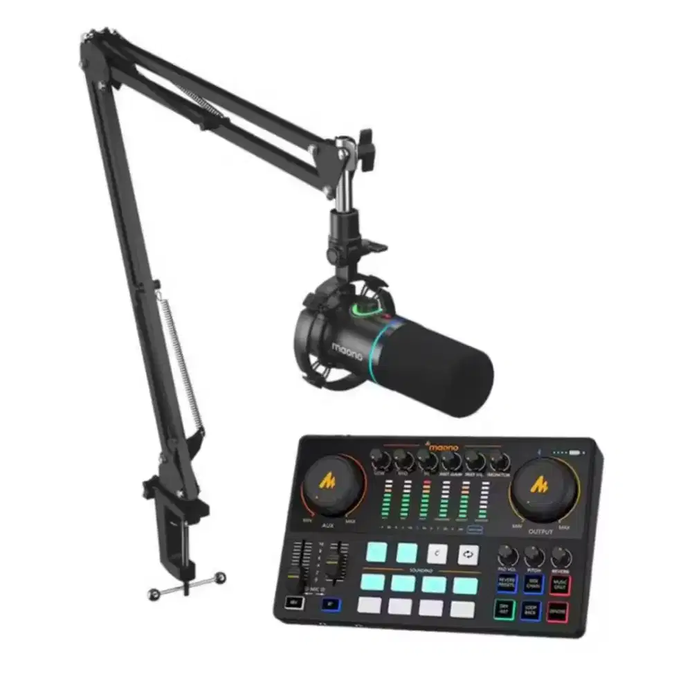MAONO E2 PROFESIONAL Audio interface mixer,Paket Live Streaming