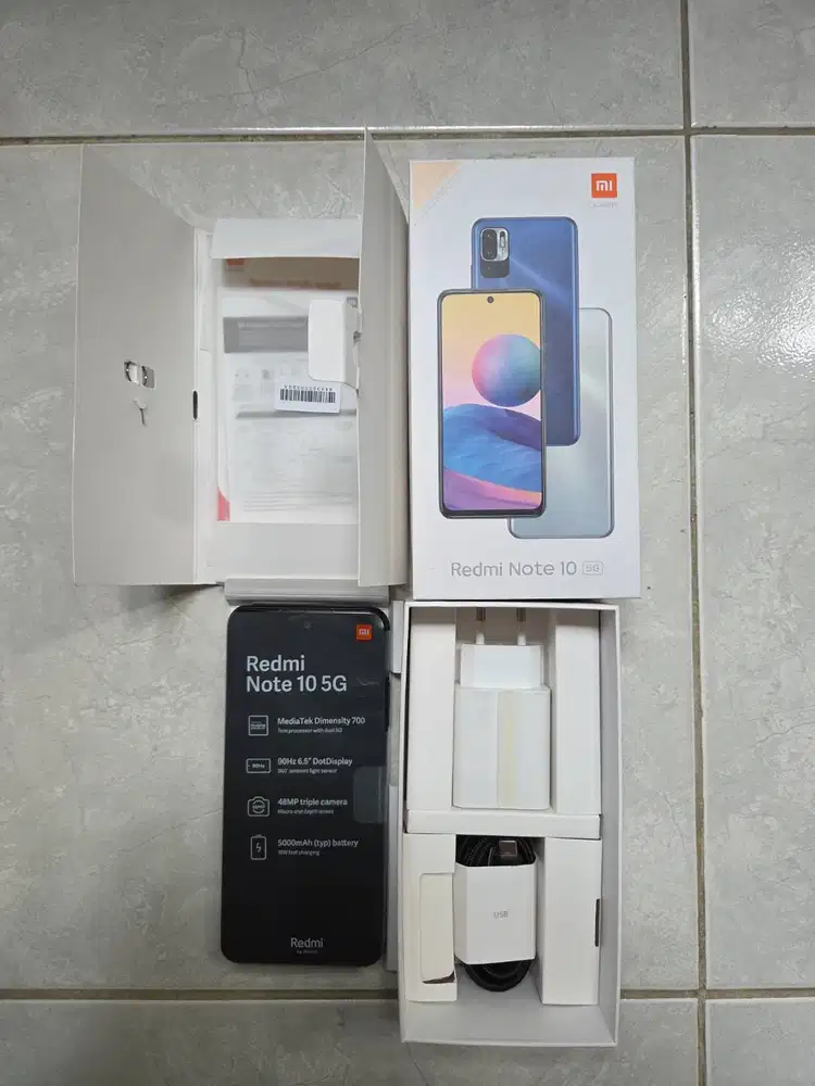 Redmi Note 10 5G (8/128GB) Graphite Gray - Fullset Mulus Terawat