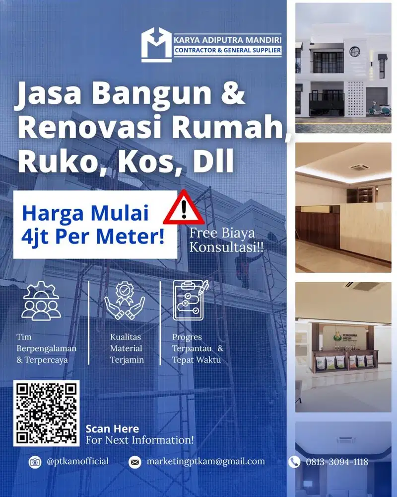 Jasa Bangun & Renovasi Rumah, Kos, Ruko, Dll