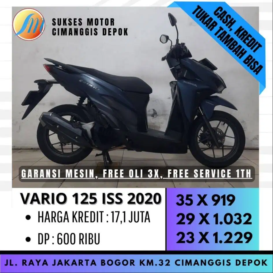 HONDA VARIO 125 CBS ISS BIRU DOF PROMO DP 600 ADA CASHBACK