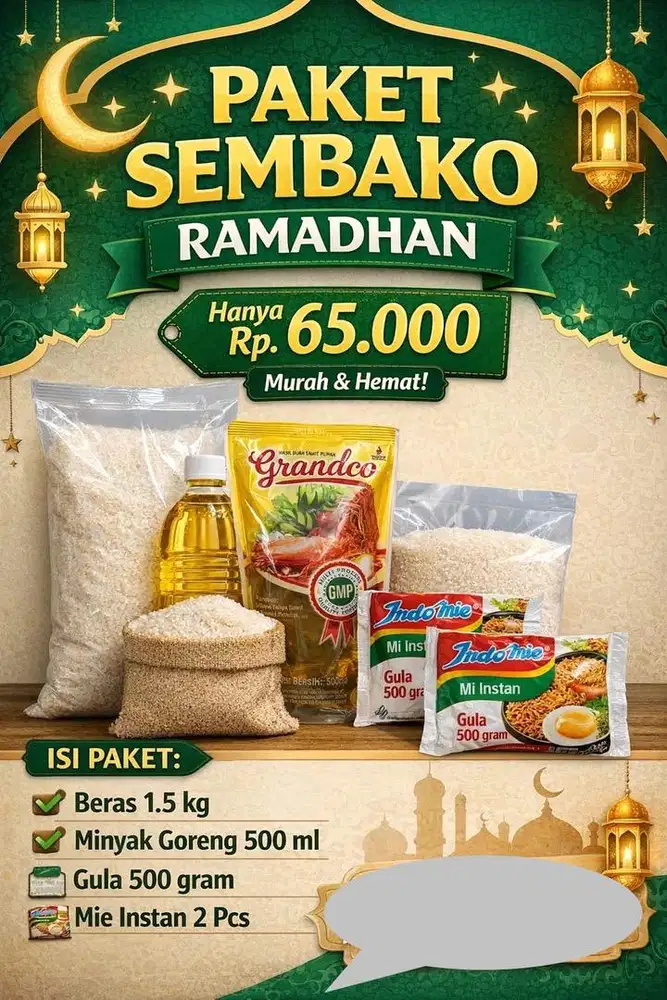 Paket sembako zakat fitrah ramadhan 2026. Jabodetabek only