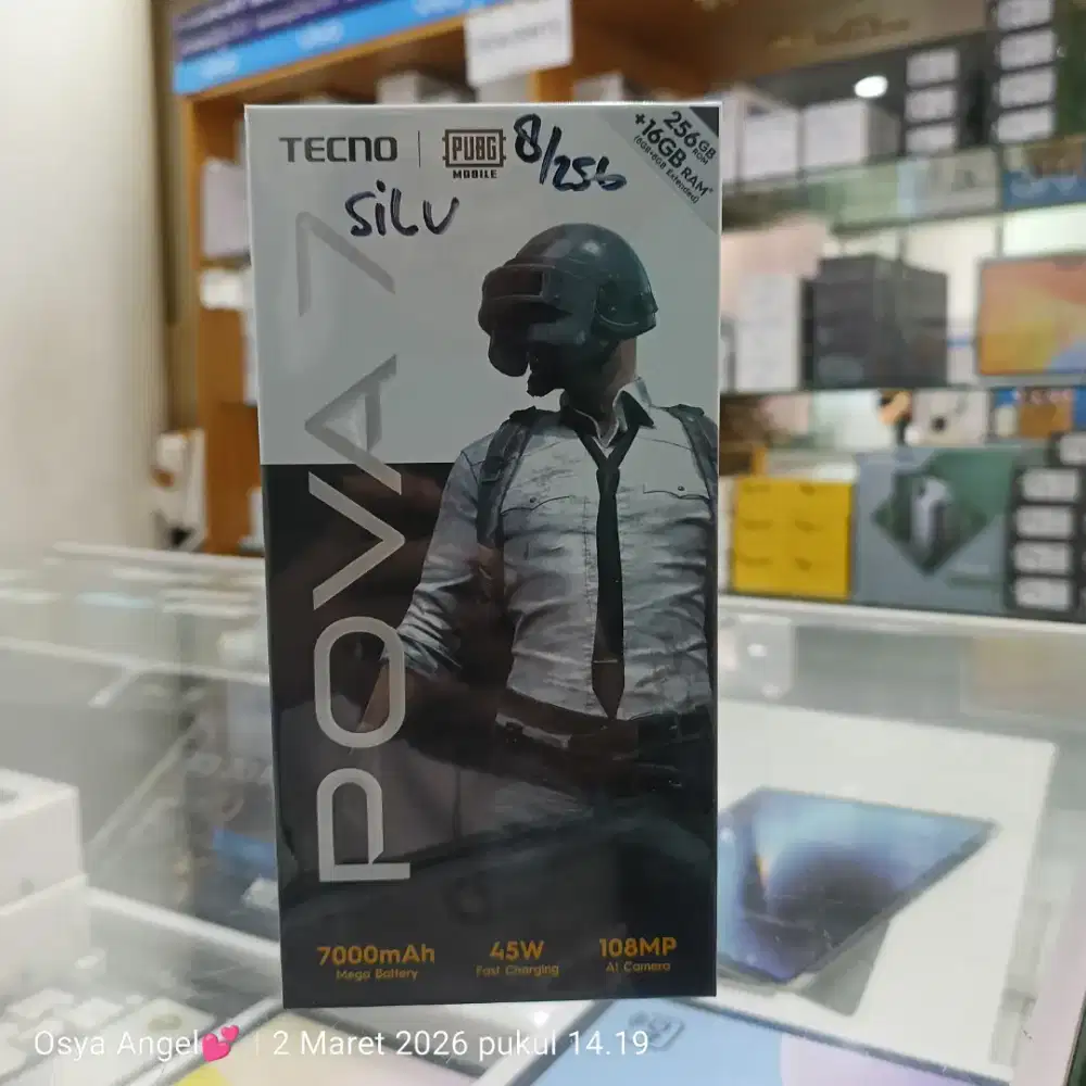Tecno pova 7 4G 8/256 garansi resmi 12 bulan segel original no repack