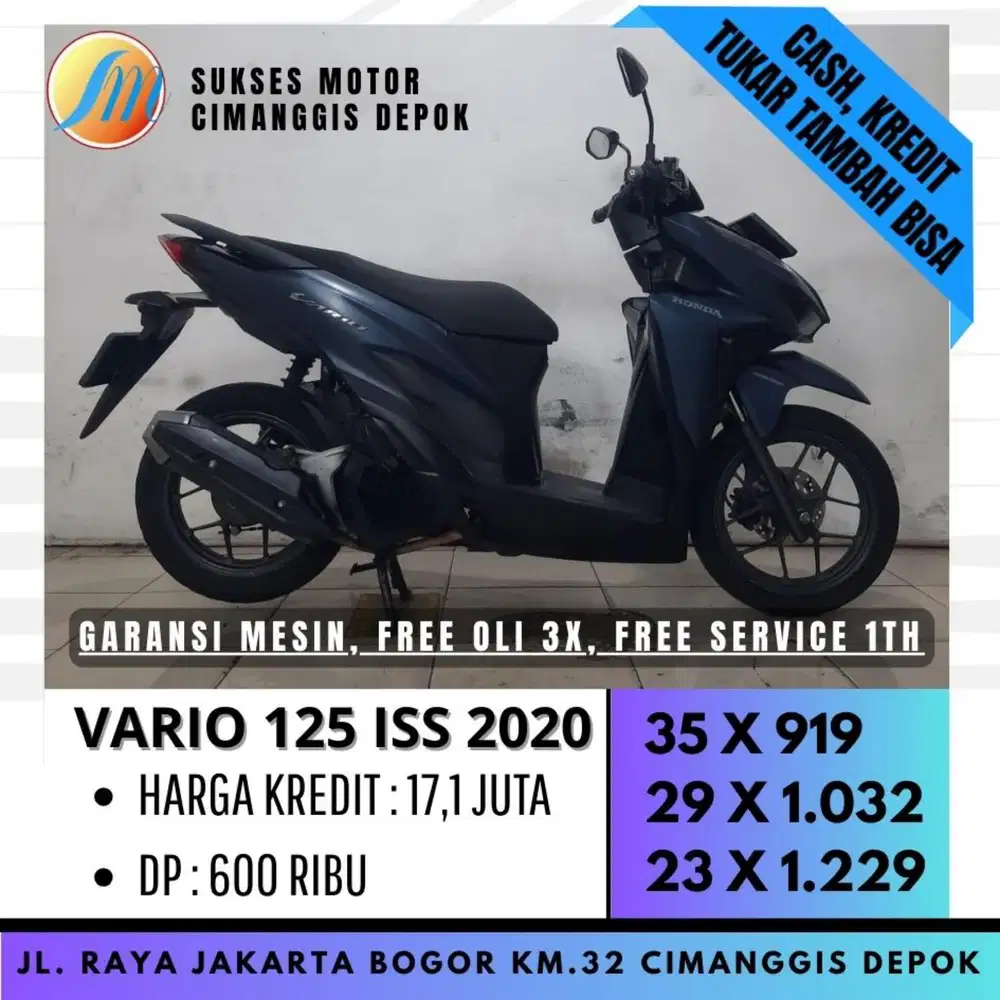 HONDA VARIO 125 CBS ISS DP MURAH 600 RIBU MULUS LIKE NEW