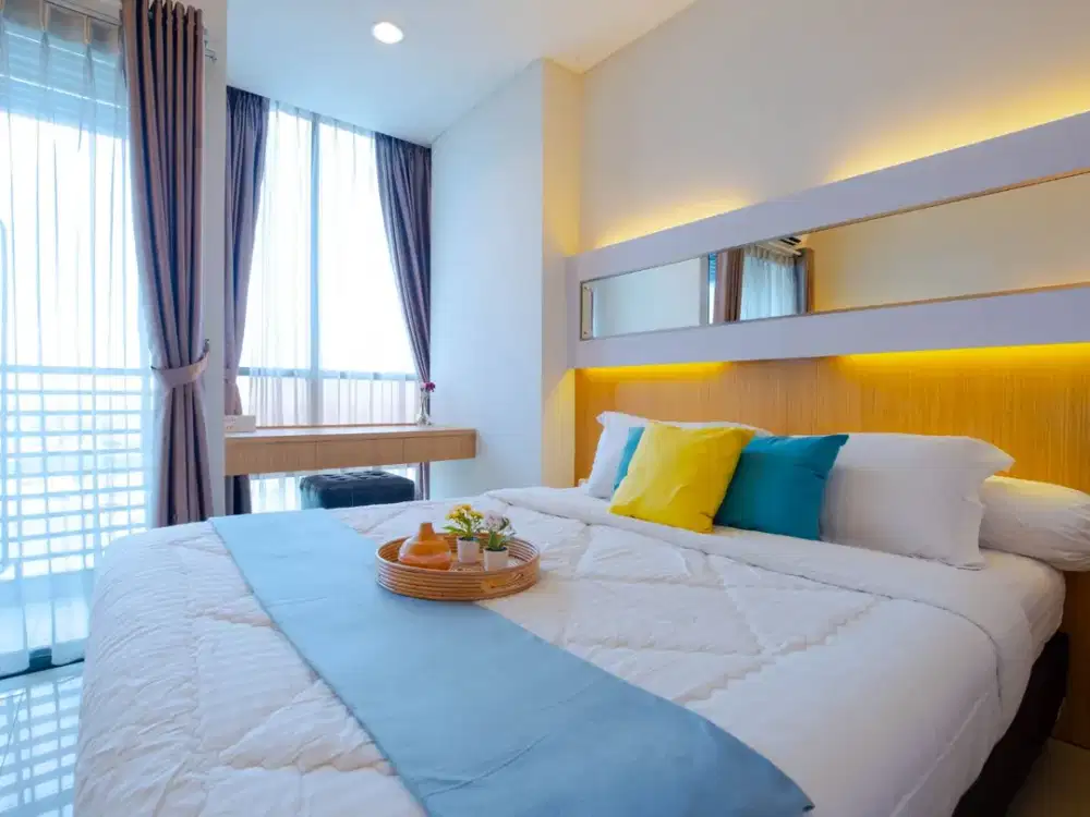Sewa Apartemen Gp Plaza Palmerah Tipe Studio Full Furnished - Unit Siap Huni - Lokasi Strategis Dekat Slipi, Senayan, Grogol, Binus, Kemanggisan