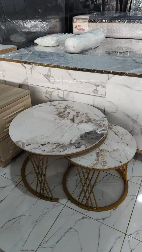 MEJA MAKAN MARMER 2IN1