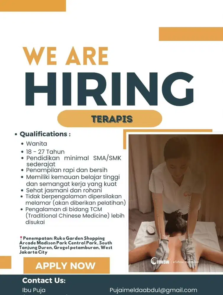 Lowongan kerja terapis alat kesehatan