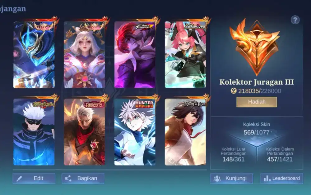 FS AKUN MOBILE LEGEND SKIN 569