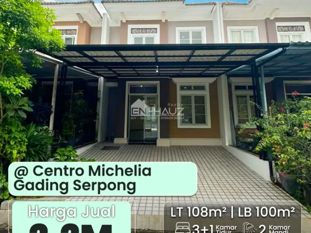 (MC) DI JUAL RUMAH CENTRO MICHELIA GADING SERPONG