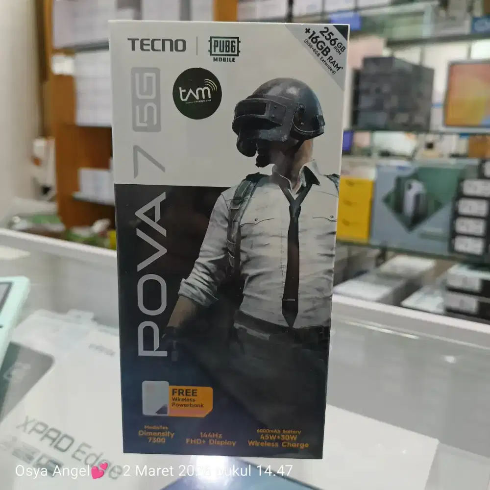 Tecno pova 7 5G 8/256 garansi resmi 12 bulan segel original no repack