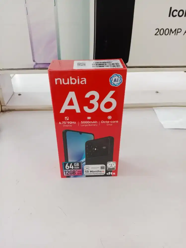 Nubia A36 ram 4+4 8gb rom