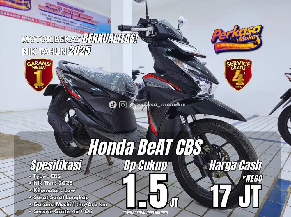 BEAT CBS 2025 BERGARANSI MESIN 1 THN