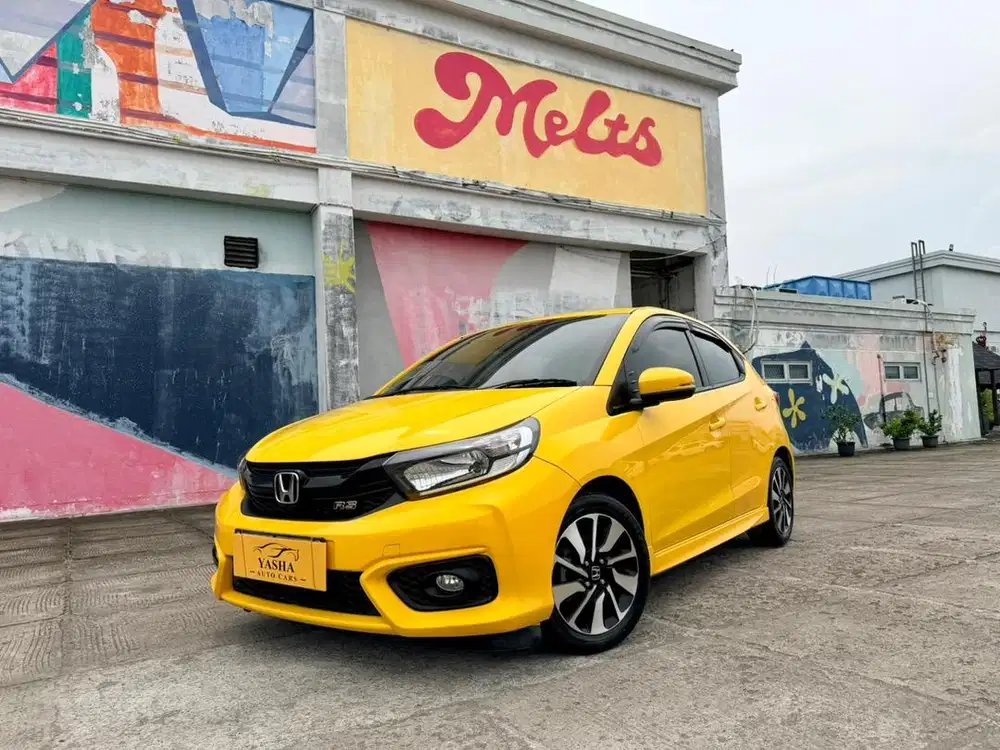 HONDA BRIO 1.2 RS CVT 2019 KILOMETER RENDAH KUNING METALIK GRESS