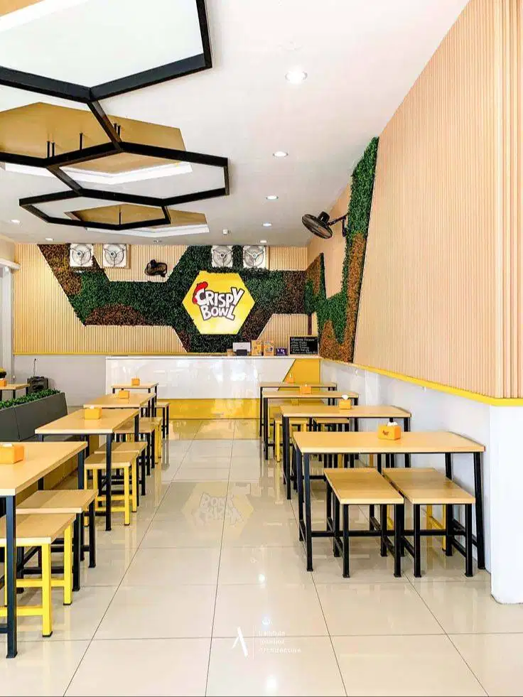 Pusat Jual Set Meja makan industrial rangka besi alas kayu minimalis