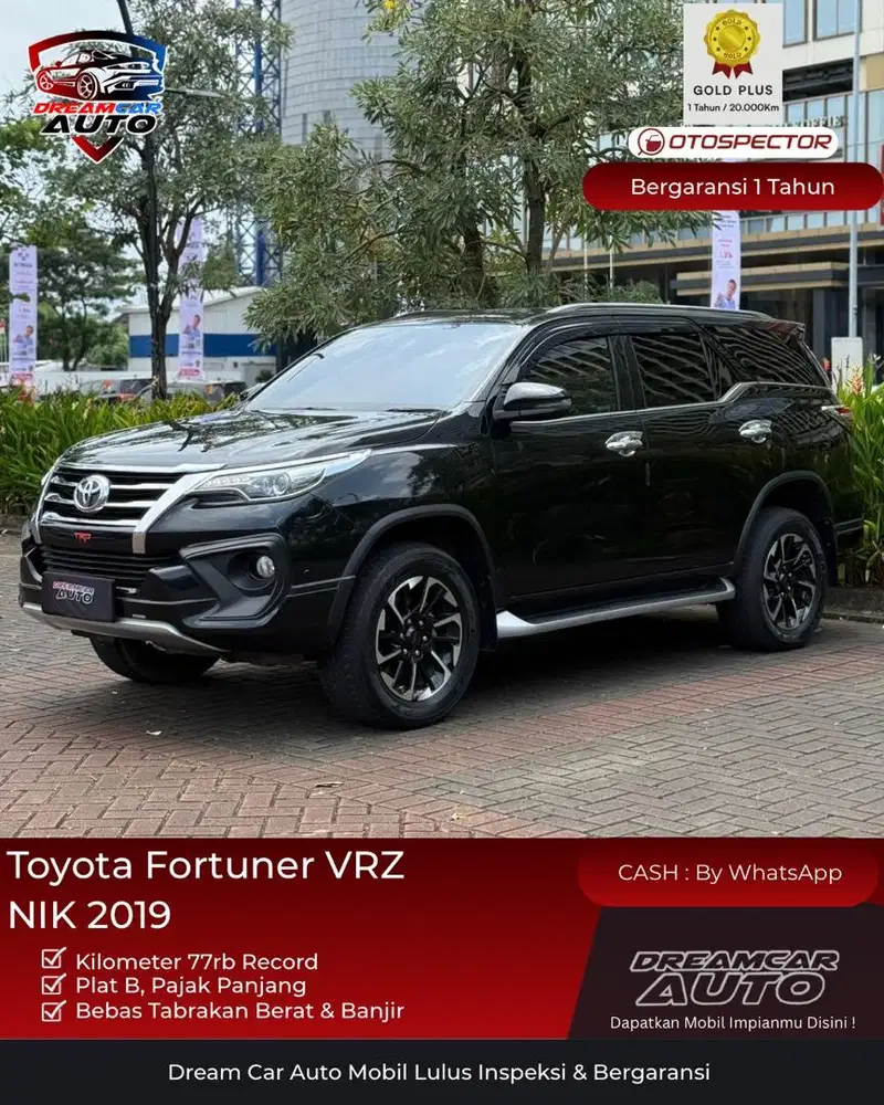 [ KM 77rb ] Toyota Fortuner VRZ 2.4 Diesel solar Non TRD G Bensin
