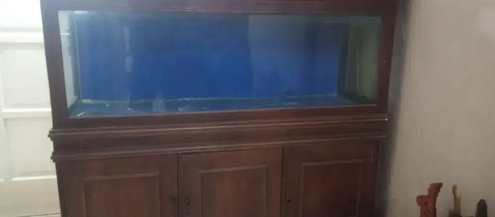 Aquarium besar plus rak buffet