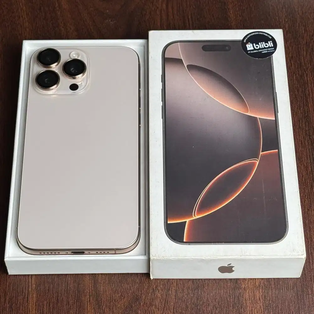 iPhone 16 PRO MAX DESSERT TITANIUM 256GB Garansi Resmi iBox