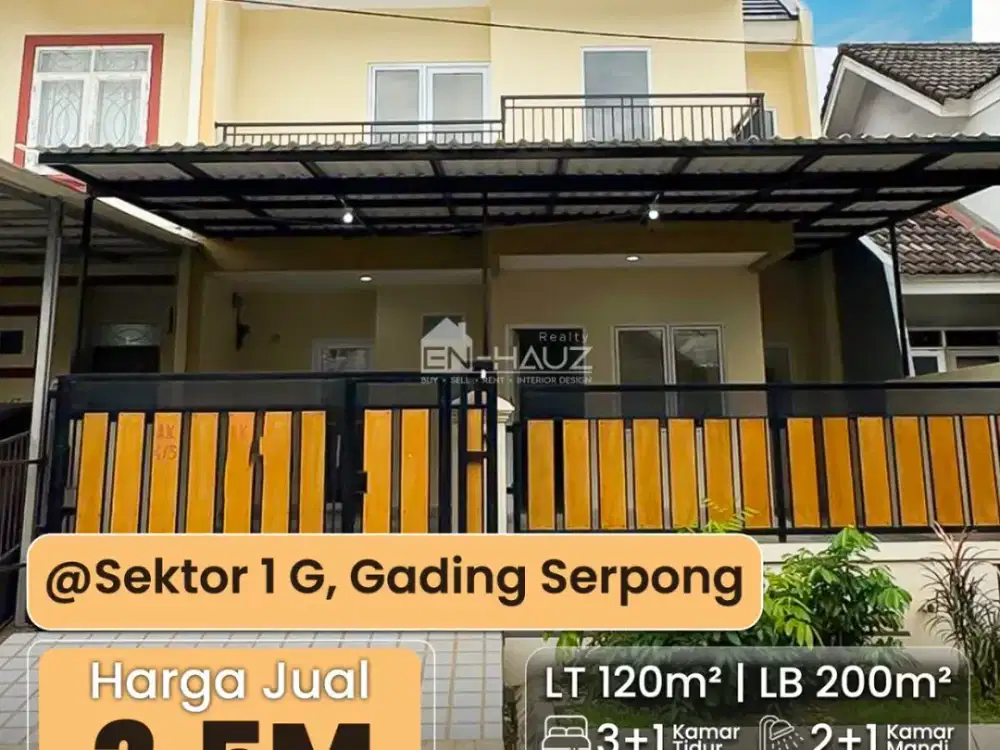 (MC) DI JUAL RUMAH @SEKTOR 1G GADING SERPONG