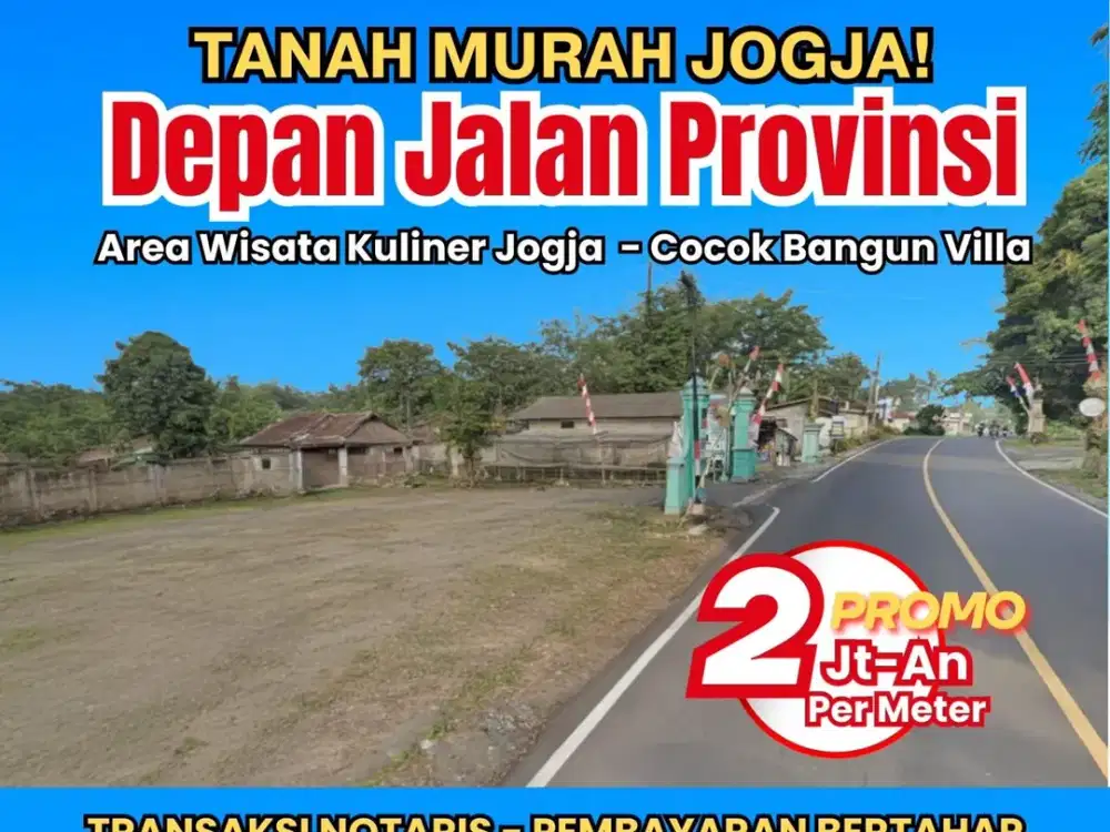 Tanah Murah Jogja Dekat Kampus UII, Siap Bangun dan Legalitas SHM Pekarangan