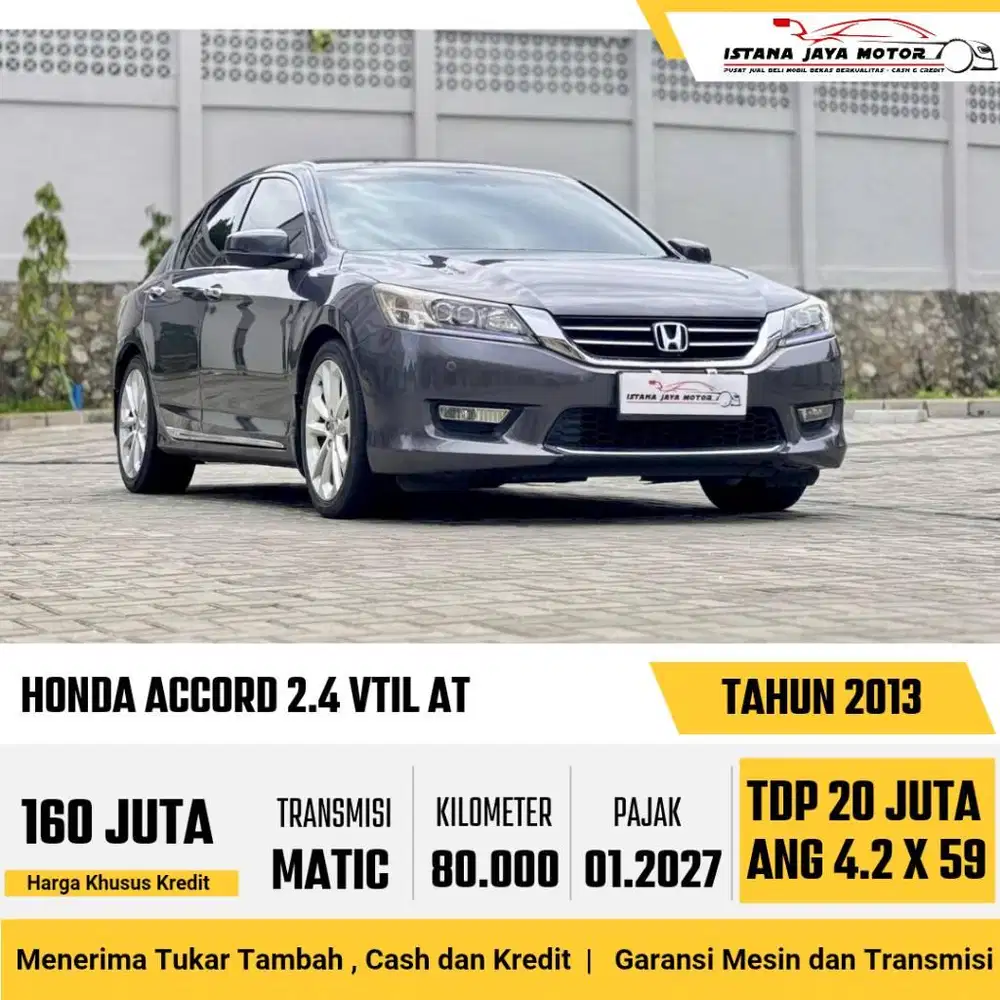 [PAJAK PANJANG] Honda Accord 2.4 VTIL AT 2013 Abu