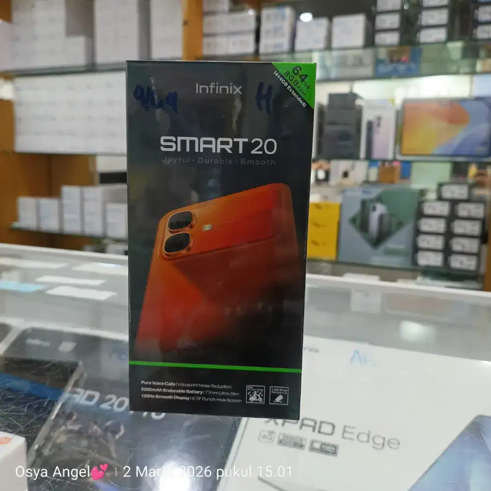 Infinix smart 20 4/64 garansi resmi 12 bulan segel original no repack