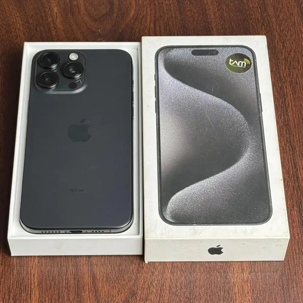 iPhone 15 PRO MAX BLACK TITANIUM 256GB Garansi Resmi iBox