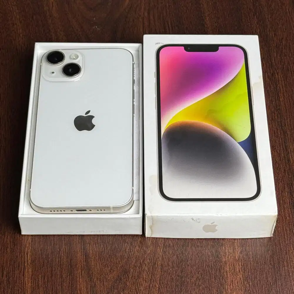 iPhone 14 STARLIGHT 128GB Garansi Resmi iBox