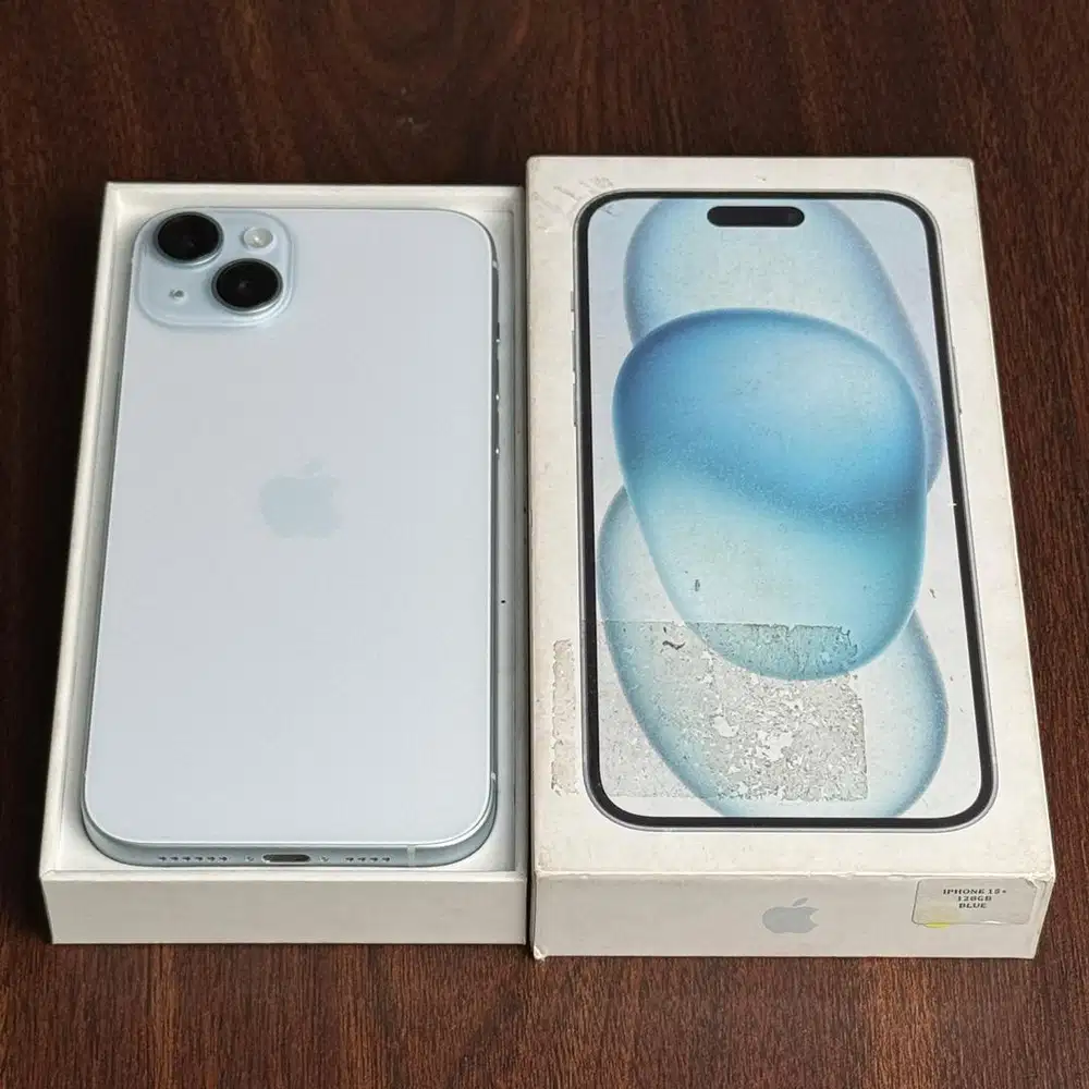 iPhone 15 PLUS BLUE 128GB Garansi Resmi iBox