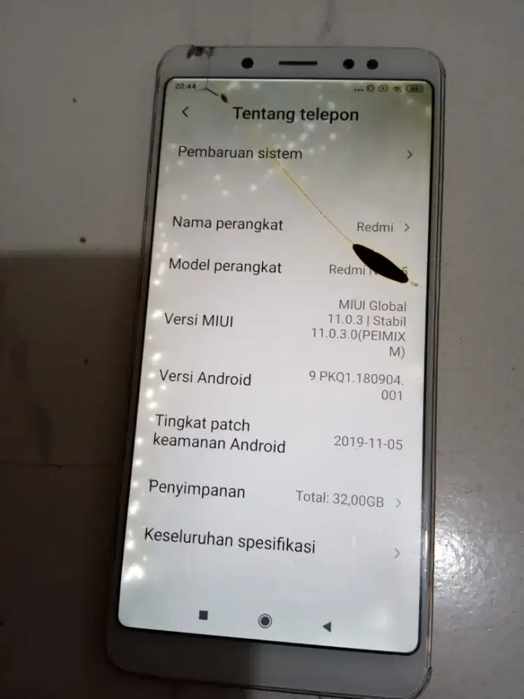 Redmi 5 pro ram 3/32.hp minus tapi masih normal dipakenya