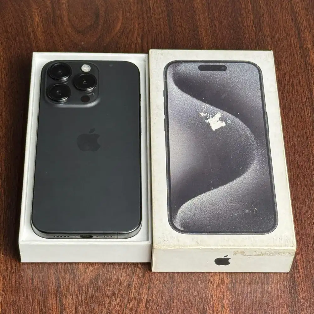 iPhone 15 PRO BLACK TITANIUM 256GB Garansi Resmi iBox