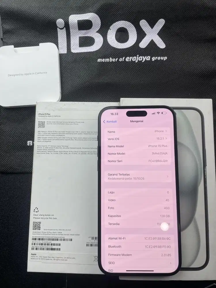 iPhone 15 Plus 128 iBox like new