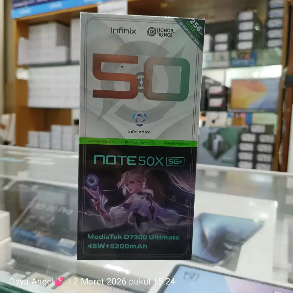 Infinix note 50X 5G 8/256 garansi resmi 12 bulan segel original