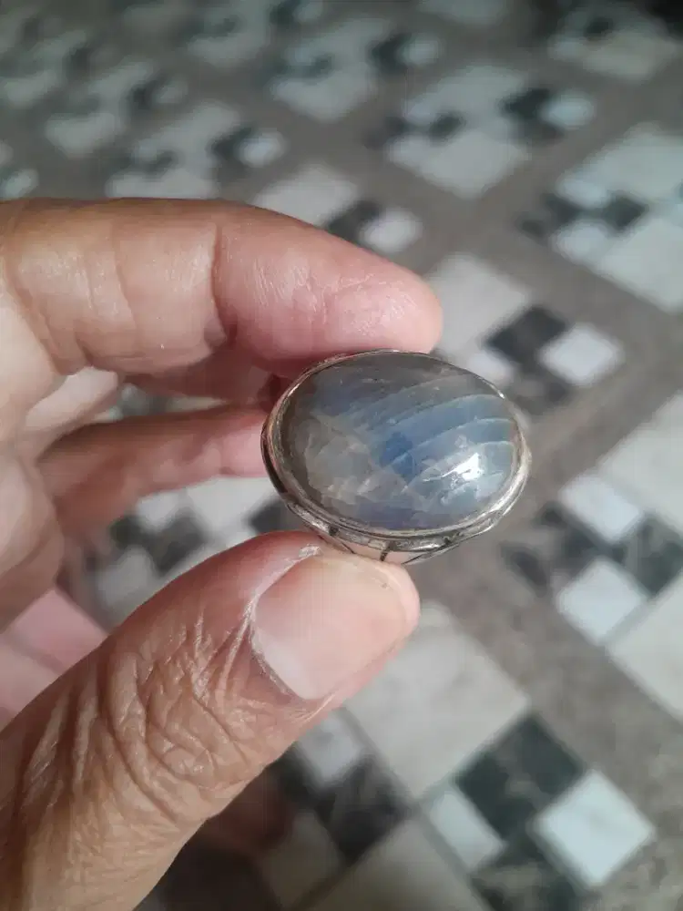 Batu safir birma  ring titanium