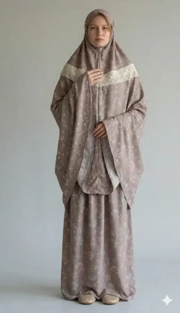 Mukena Dewasa Motif  Set + Bonus Tas Pouch