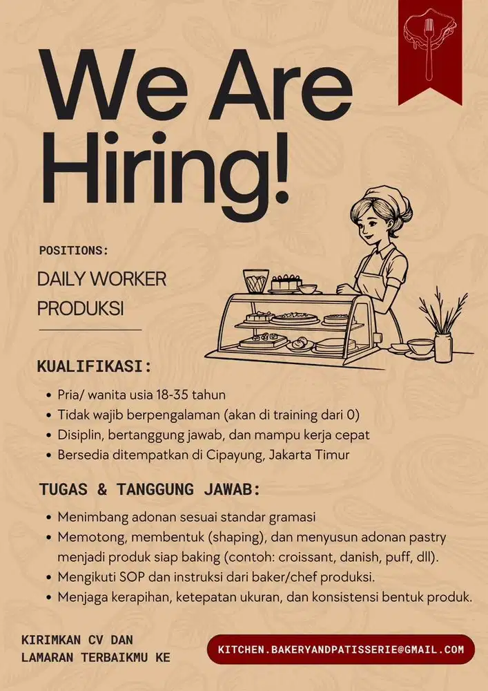 URGENTLY NEEDED! DRIVER, STEWARDING, & DW PRODUKSI