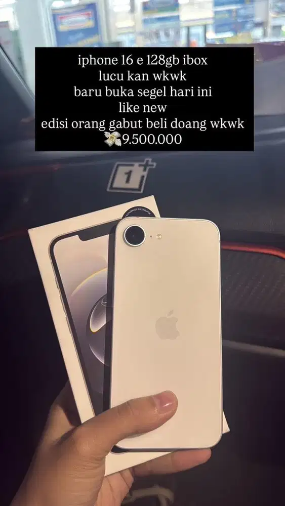 IPHONE 16 E 128GB IBOX BARU AKTIVASI